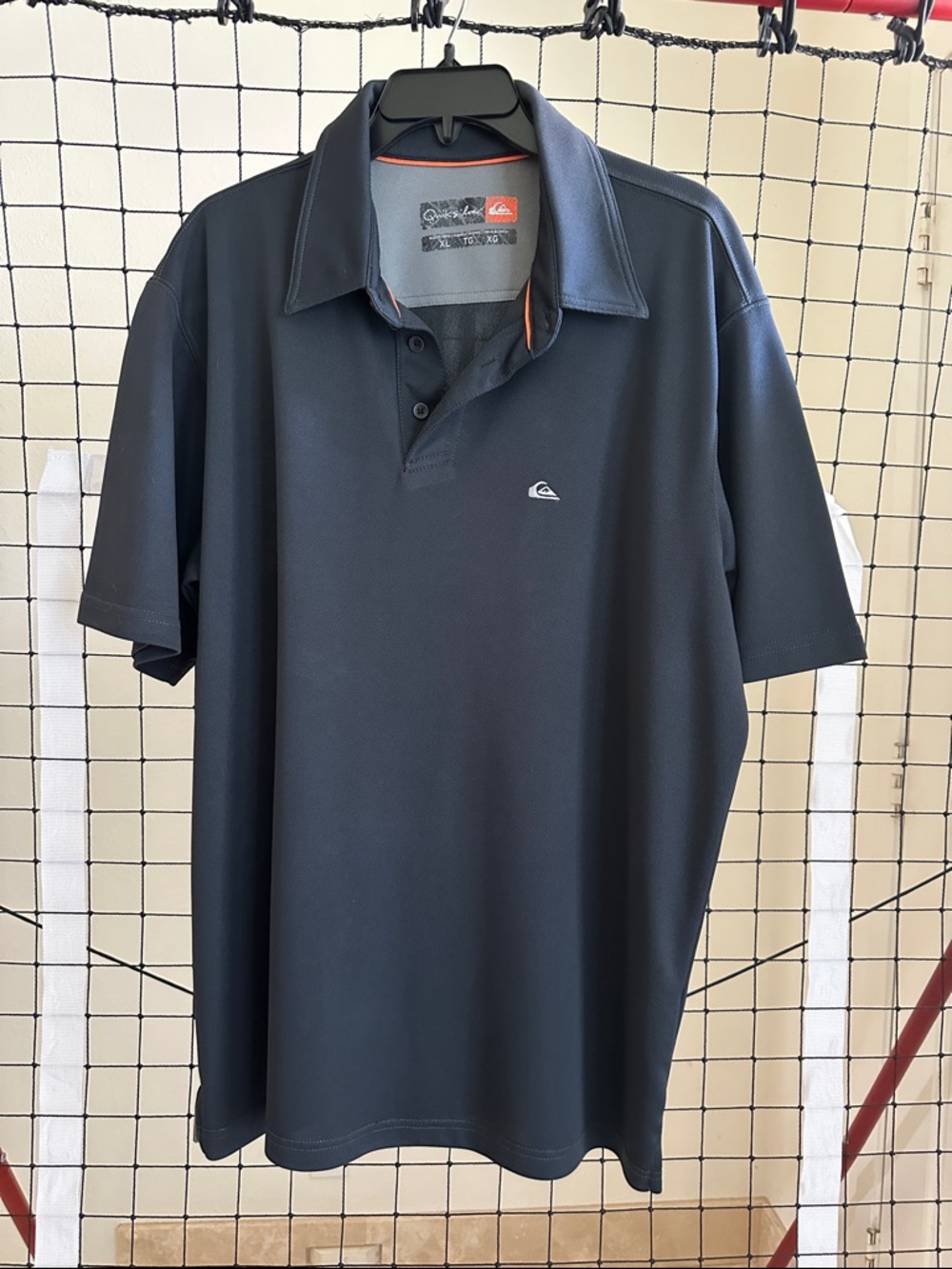 Quiksilver Men's Black Polo with Subtle Logo